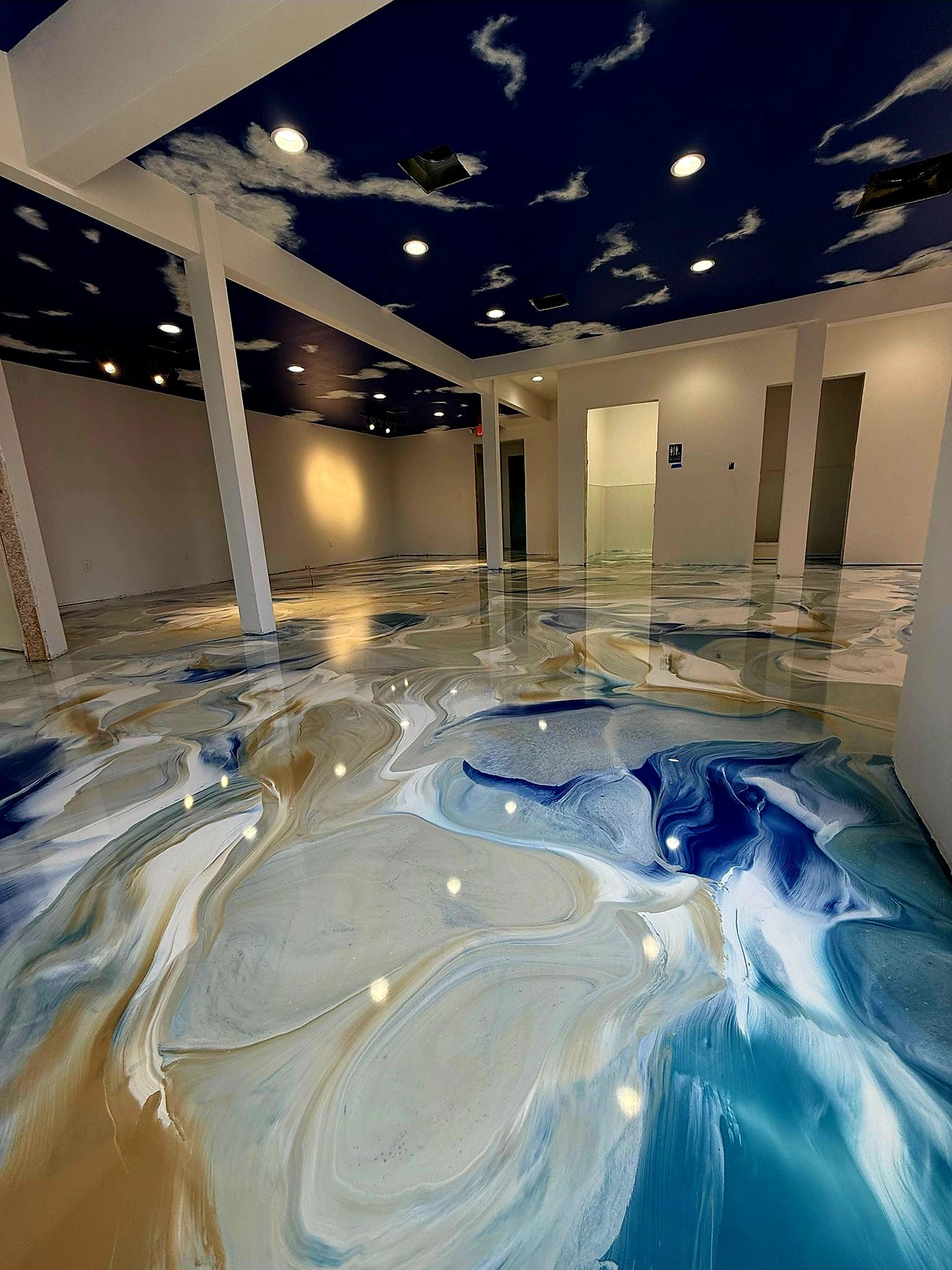 Beautiful finished epoxy floor installed in one day