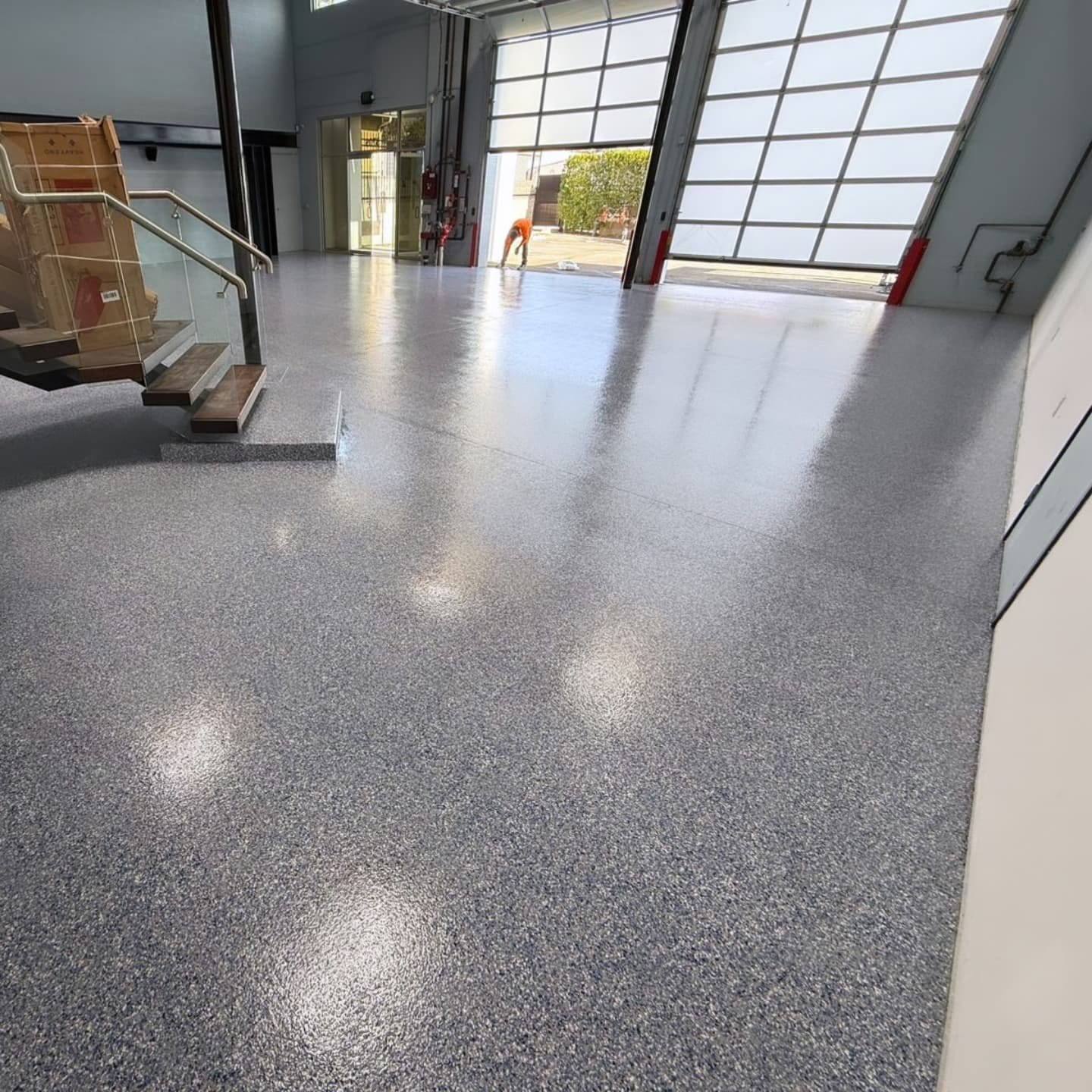 Stairs epoxy flake system